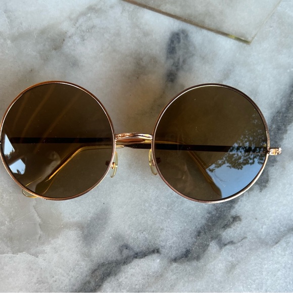 Vintage 60’s round sunglasses with gold frames Made in Japan - Picture 11 of 13